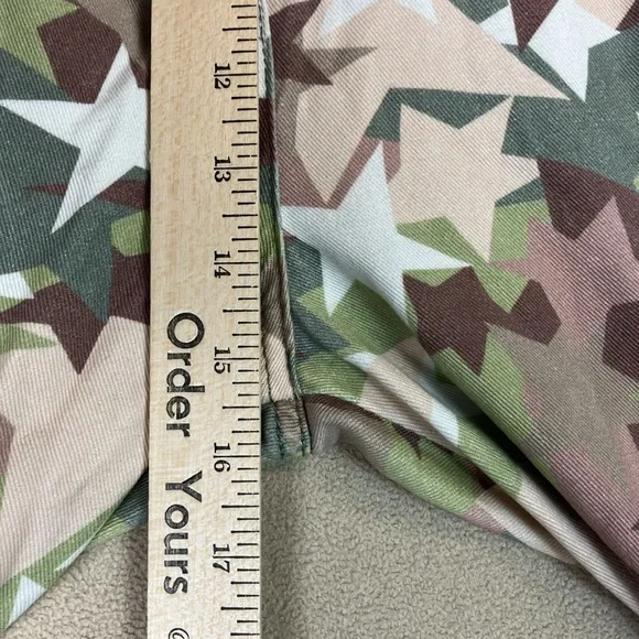 Elisabetta Franchi‎ Denim Pantalon Cargo Star Camouflage Pants Women’s size 25 - Picture 10 of 15